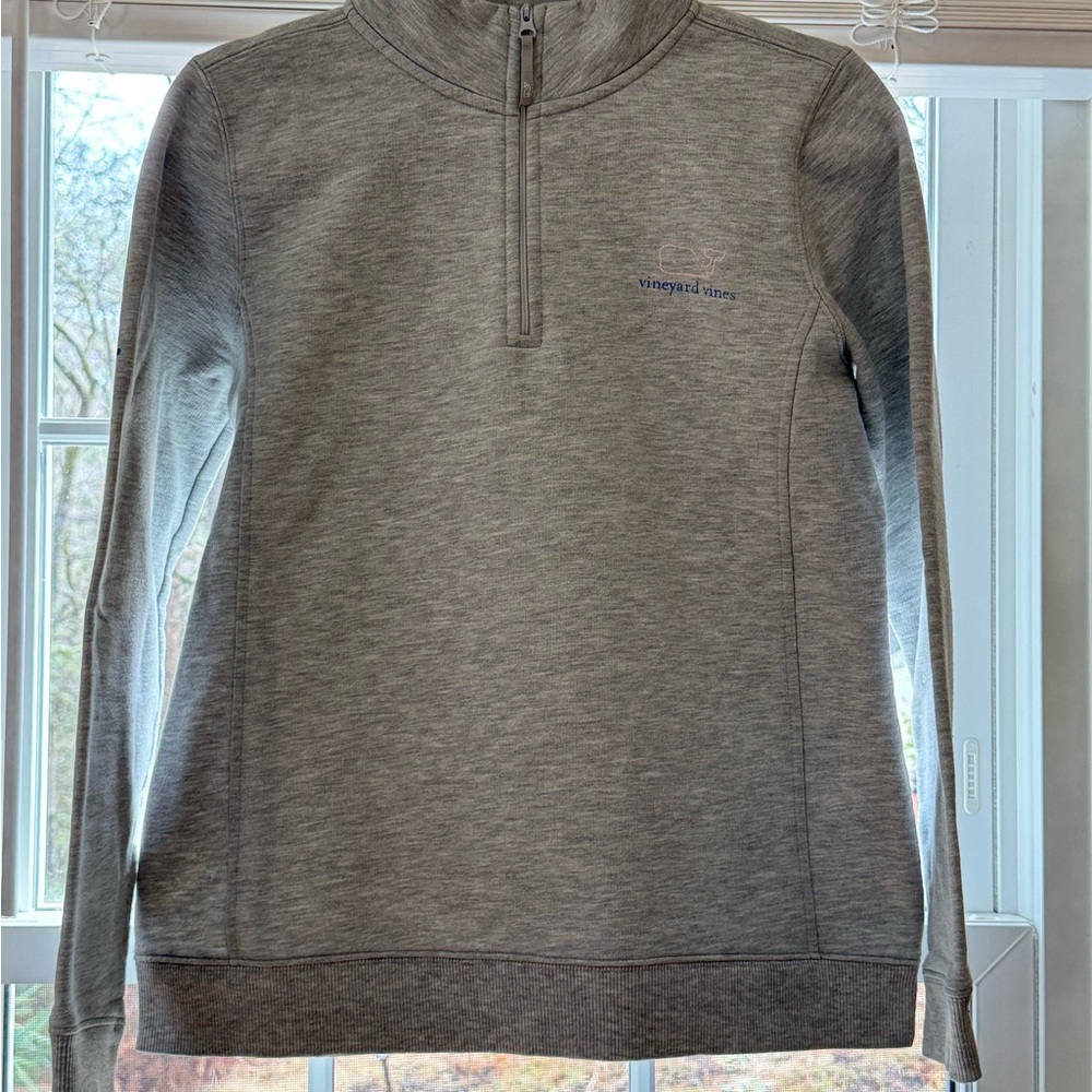 Vineyard Vines Women's Gray Half-Zip Pullover